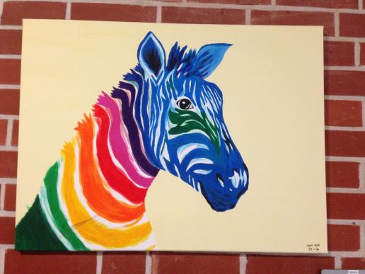 Buntes Zebra Pop Art